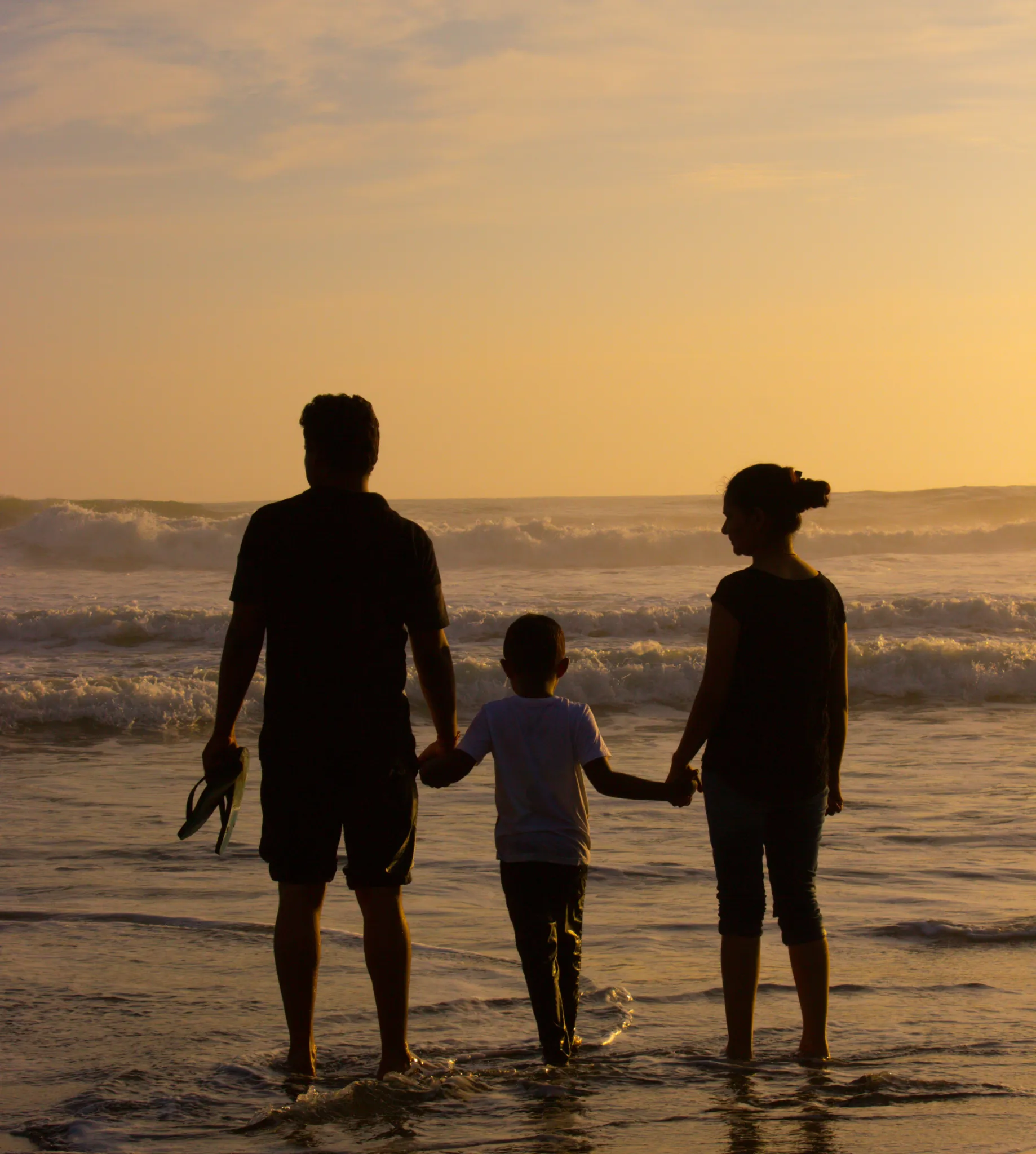 Family on the beach